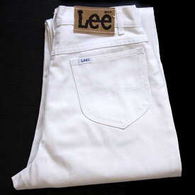 80s USA製 Leeリー 302-8310 ツイルパンツ カスタム ホワイト 11【中古】