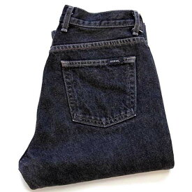 90s USA製 GUESSゲス JEANS ブラック デニムパンツ 先染め w29【中古】