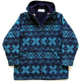 80s L.L.Bean 雪柄 総柄 ウール ブランケット パーカー【中古】