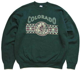 90s USA製 COLORADO ココペリ スウェット 緑 XL【中古】