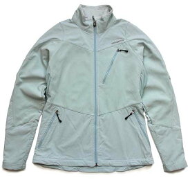00s patagoniaパタゴニア Integral Jacket ツートン ストレッチ ソフトシェルジャケット 水色 W-S【中古】