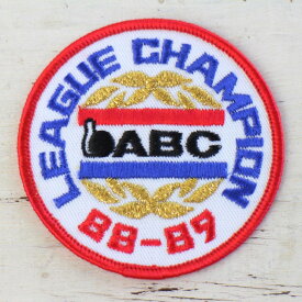 80s 88-89 ABC LEAGUE CHAMPION ボウリング パッチ★ワッペン【中古】