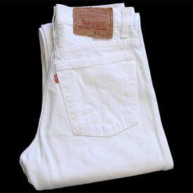 90s USA製 Levi'sリーバイス 510 ホワイト デニムパンツ w27【中古】