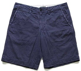 00s POLO JEANSポロ ジーンズ ラルフローレン USED加工 コットン チノ ショートパンツ 紺 36★ショーツ