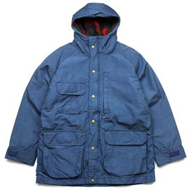 70s USA製 Woolrichウールリッチ タータンチェック ウールライナー マウンテンパーカー 紺 W-M 【中古】