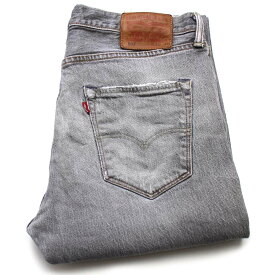 メキシコ製 Levi'sリーバイス 501 ストレッチ ダメージ 先染め グレー デニムパンツ フェード w33 L32★SDP2597 【中古】