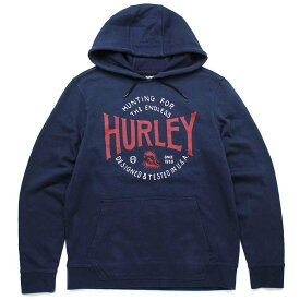 Hurleyハーレー HUNTING FOR THE ENDLESS ビッグロゴ スウェットパーカー 紺 S 【中古】