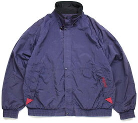 90s JANSPORTジャンスポーツ ロゴ刺繍 ナイロンジャケット ナス紺 XL【中古】