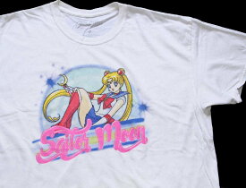 Sailor Moon 美少女戦士セーラームーン 月野うさぎ コットンTシャツ 白 XL【中古】