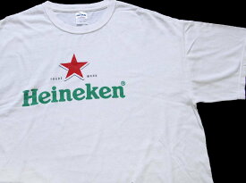 00s Heinekenハイネケン ロゴ コットンTシャツ 白 XL 【中古】