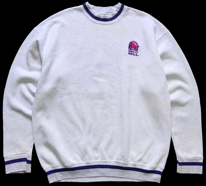 楽天市場】90s USA製 TACO BELL タコベル ロゴ刺繍 リブライン 