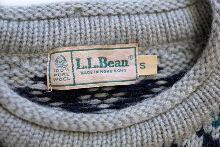楽天市場】80s L.L.Bean フェアアイル柄 ロールネック ウールニット 