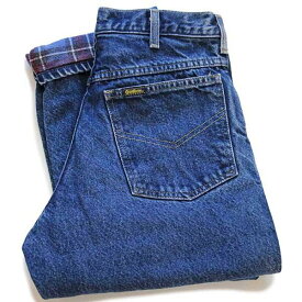 ★90s OSHKOSH B'GOSH チェック ネルライナー デニムパンツ w30【中古】