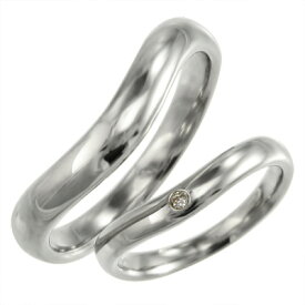 レディス メンズ リング オーダーメイド結婚指輪にも V字 レディース メンズ 4月誕生石 天然ダイヤモンド k18ゴールド 約0.02ct (ホワイト イエロー ピンク)