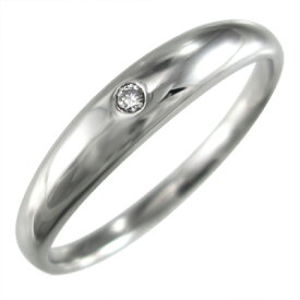 リング 結婚指輪にも レディース メンズ 4月誕生石 天然ダイヤモンド プラチナ900 約0.01ct