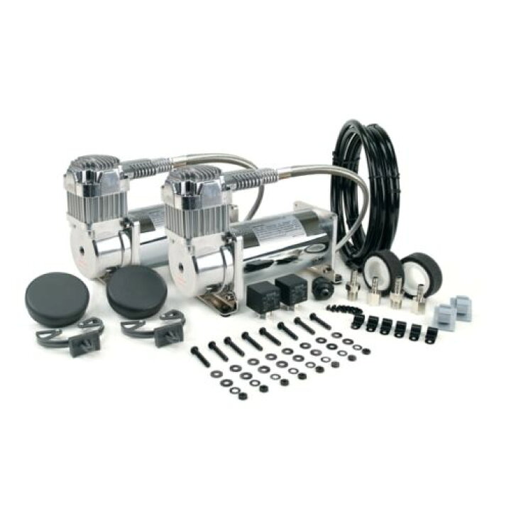 楽天市場】VIAIR 380C DUALPACK クローム コンプレッサー（40Aリレー  