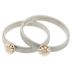 ストレッチアームバンド 花 袖留め スプリング式 キッチン 家事 ガーデニング 事務作業 おしゃれ かわいい レディース メール便