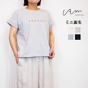 Vamu バミュー ミニ裏毛 旅するプリント 裾ししゅう ボックス プルオーバー Tシャツ 夏 半袖 レディース おしゃれ 綿 コットン カットソー 大人カワイイ ナチュラル服 30代40代