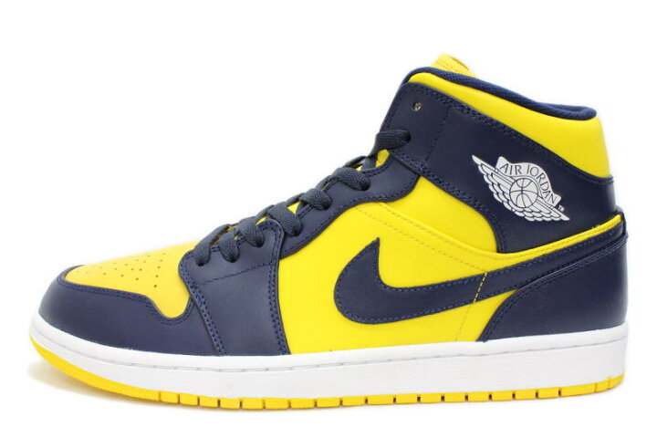 楽天市場】【送料無料】NIKE AIR JORDAN 1 MID COLLEGE PACK 紺×黄 