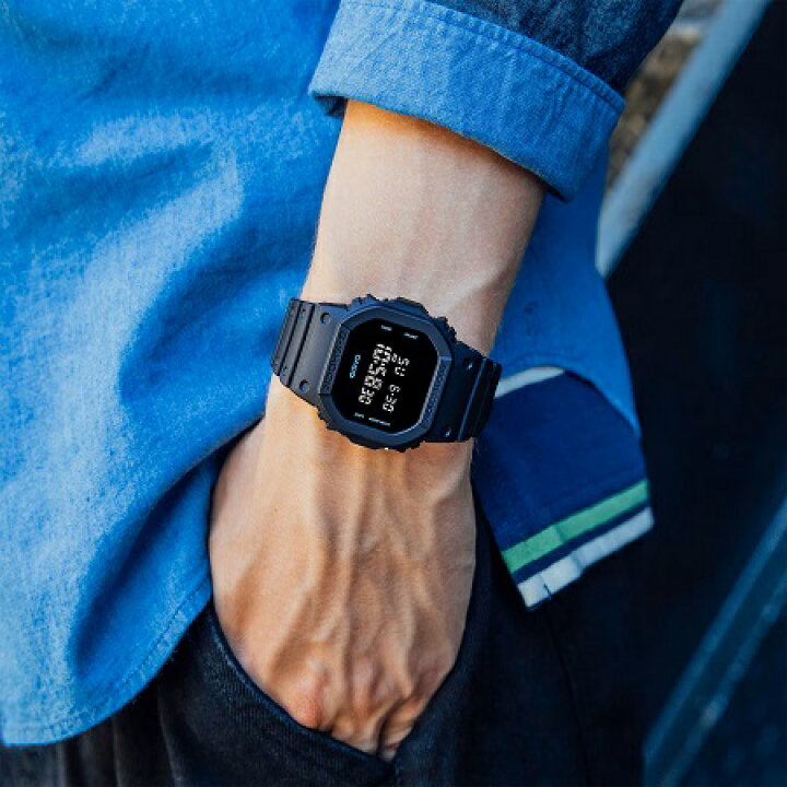 楽天市場】カシオ G-SHOCK ソリッドカラーズ ブラックモデル DW 