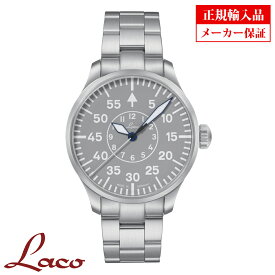 【長期保証5年付き】ラコ メンズ腕時計 Laco 862159.MB PILOT Aachen42 Grau パイロット アーヘン42 グラウ 自動巻 正規輸入品