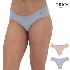 2RIOS ドイスヒオス◆ブラジル 下着 インナーウェア ブラジリアンランジェリー ショーツ パンツ ブラジリアンカット コットン 綿 シンプル 無地 2枚組 ドレープ 2重折り返し仕様 消臭 抗菌 2r-k6076