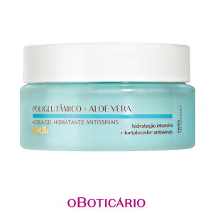 IE{`JI {`bN ANAWF POLIG |O^~_{AGxOBOTICARIO BOTIK ACQUA GEL HIDRATANTE ANTISSINAIS POLIGLUTAMICO{ALOE VERA 50g