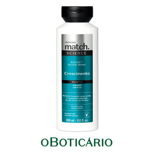IE{`JI }b` Vv[ TCGX CRESCIMENTO O[XOBOTICARIO MATCH SHAMPOO SCIENCE CRESCIMENTO 300ml