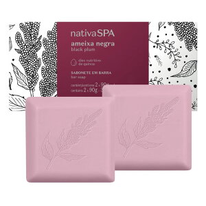 IE{`JI i`[oXp \[v AME-NEG ubNvOBOTICARIO NATIVA SPA SABONETE EM BARRA AMEIXA NEGRA 2×90g