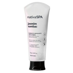 IE{`JI i`[oXp Lbh\[v JAS WX~OBOTICARIO NATIVA SPA SABONETE ESFOLIANTE ANTI-STRESS JASMIM SAMBAC 175ml