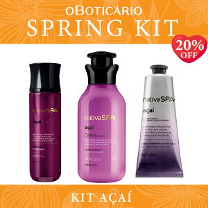�I�E�{�`�J���I �X�v�����O�L�b�g �A�T�C �i�`�[�o�X�p �{�f�B���[�V���� �X�v���b�V���R���� �n���h�N���[����OBOTICARIO SPRING KIT ACAI NATIVA SPA LOCAO��BODY SPLASH��CREME MAOS