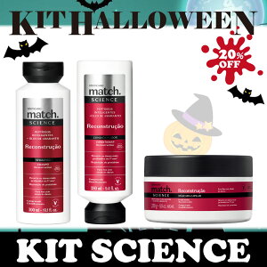 IE{`JI nEBLbg TCGX RXgNV }b` Vv[ RfBVi[ wA}XNOBOTICARIO HALLOWEEN KIT SCIENCE RECONSTRUCAO MATCH SHAMPOOCONDICIONADORMASCARA