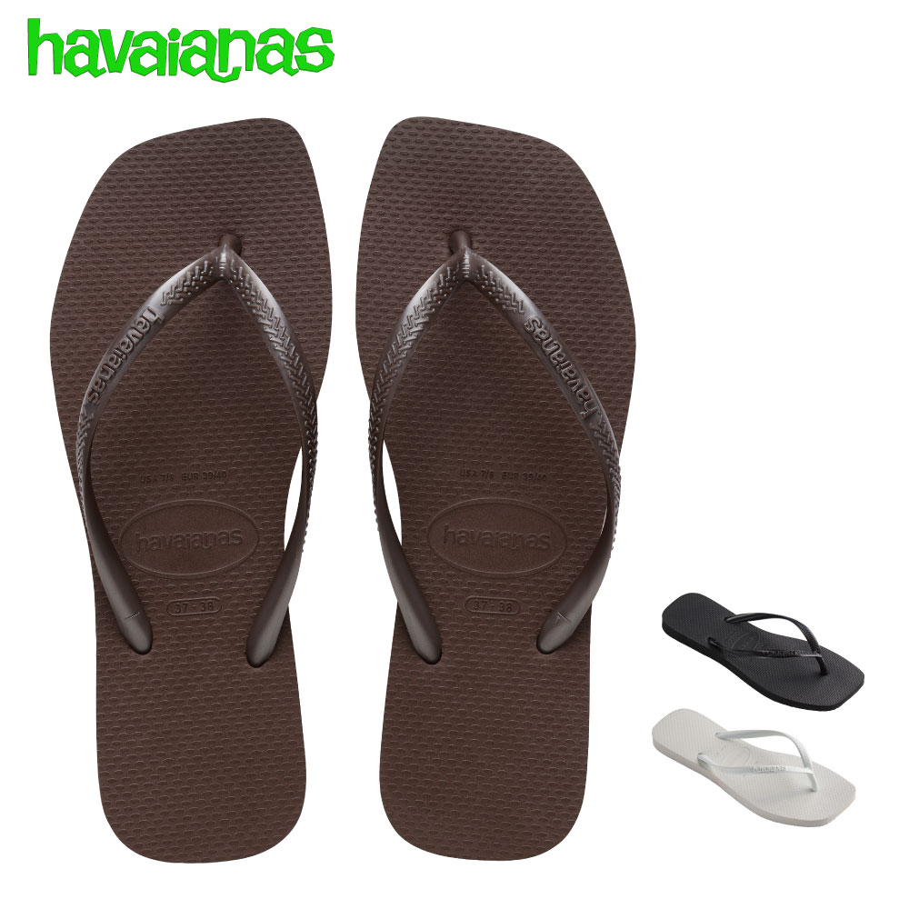 havaianas ハワイアナス◆ブラジル ビーチサンダル サンダル SLIM SQUARE スリム スクエア サンダル レディース メンズ ユニセックス 正規品 軽い ビーチ プール 海 夏 hav-slimsquare