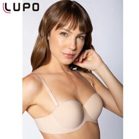 LUPO ルポ◆ブラジル ブラジルランジェリー ブラジャー パットあり 下着 インナー ワイヤー入り 無地 1/2カップブラジャー ストラップ調整可 Tシャツブラ シンプル シームレス 2way lp42012