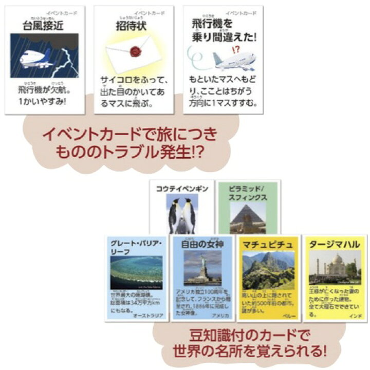 楽天市場 世界一周すごろく 景品 粗品 双六 スゴロク カードゲーム ボードゲーム 景品ストア 楽天市場店