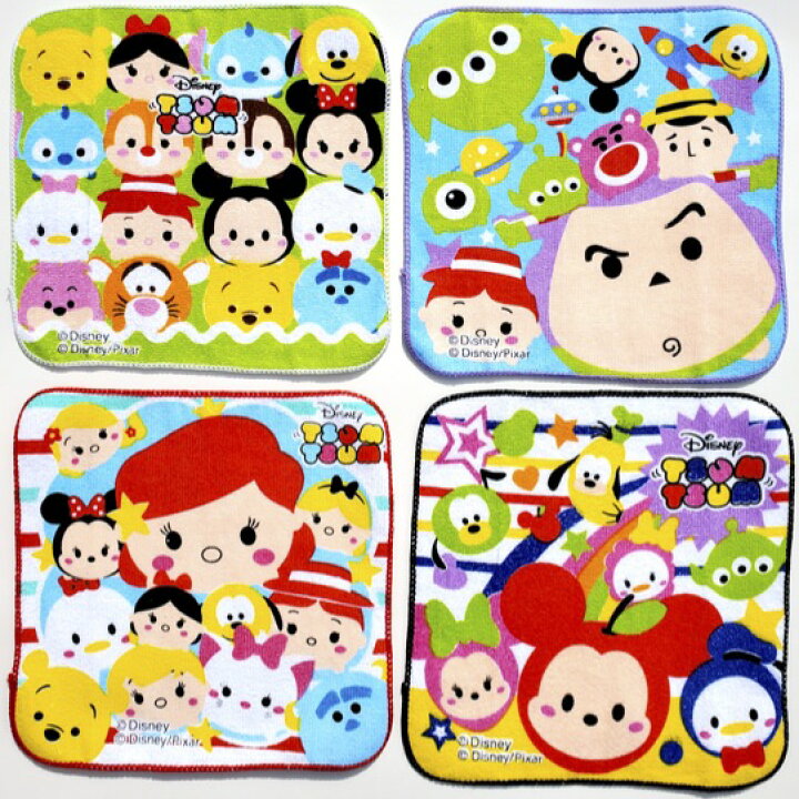 楽天市場 ディズニーかわいいミニタオル2 景品 粗品 プチギフト ミッキー ハンカチ ツムツム 景品ストア 楽天市場店