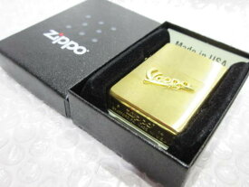 べスパ/Vespa 真鍮製・ジッポライター/ゴールド 【Zippo】