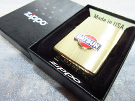 ダットサン Zippo 真鍮製ジッポライター/ゴールド DATSUN【type2】