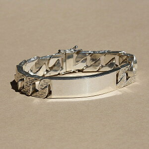 VINTAGE p 1970s DEADSTOCK LONDON HM SILVER ID uXbg me01 br03