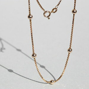 VINTAGE UNOAERRE 9CT/9K GOLD 38cm VENETIAN & BALL CHAIN NECKLACE ne02 me01 ch6