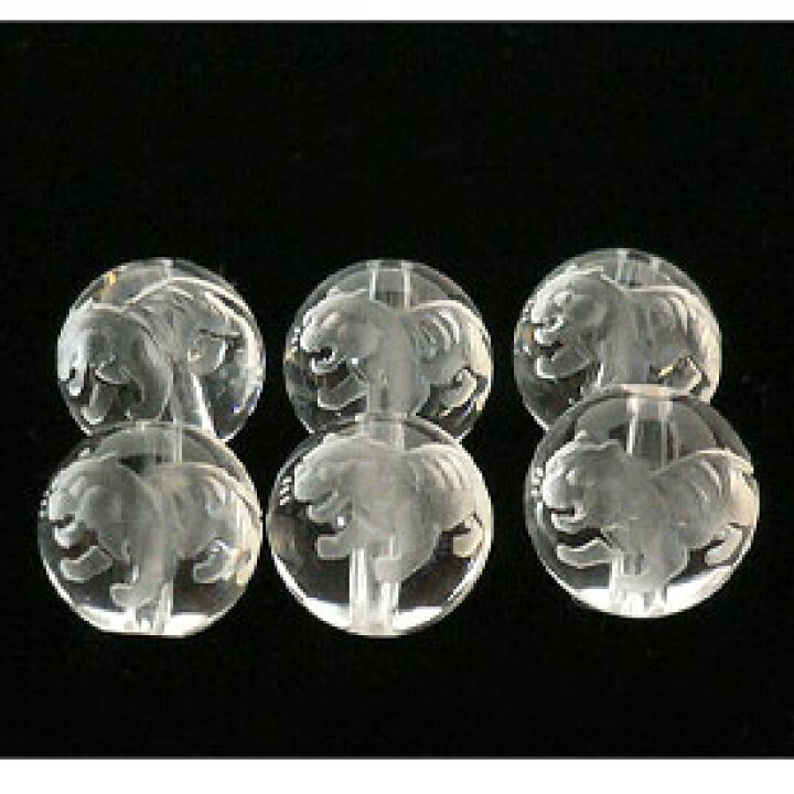 楽天市場】水晶【白虎】四神獣手彫り(8mm) 粒売り ばら売り 天然石 