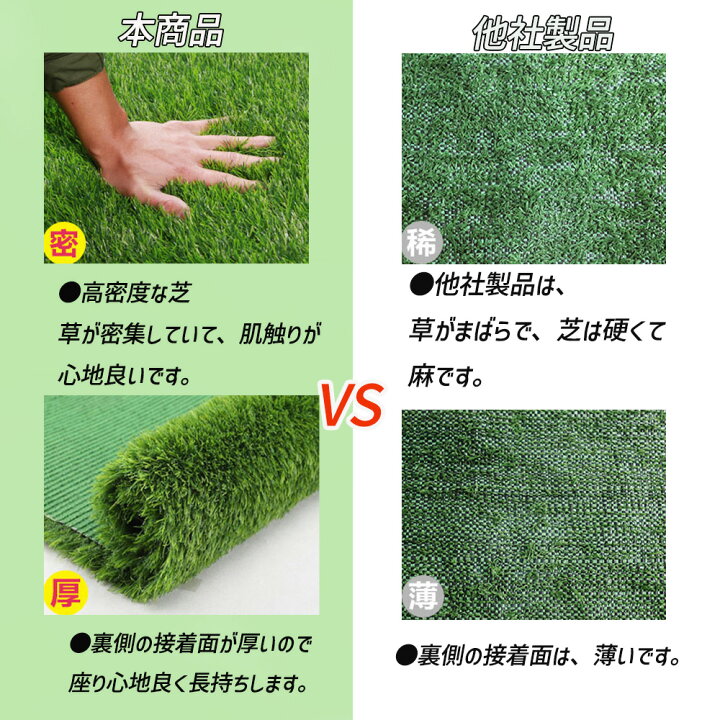 楽天市場】人工芝 芝生 リアル 芝丈 ロール 幅1m 長さ10m 難燃加工 4層 
