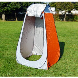 テント 簡易トイレ ワンタッチ式 簡易更衣室 災害 折り畳みテント オレンジ 高さ180cm*120cm*120cm