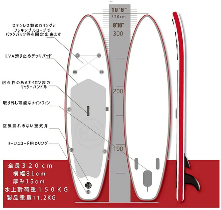 楽天市場】サップボード 初心者 大型 インフレータブル 2人乗り SUP 