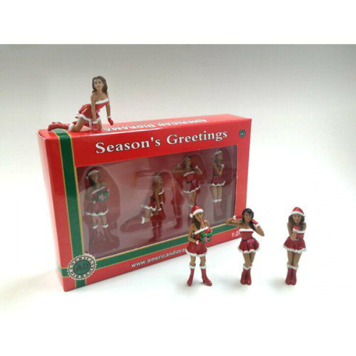 楽天市場 フィギュア 1 18 American Diorama Christmas Girls クリスマスガールズ 4体セット サンタ コスプレ 女 女性 模型 St Mart