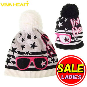 【60%OFF!セール】ビバハート / VIVA HEART (秋冬モデル!)ニットキャップ GLASSアート(レディース)ビバハート/ゴルフウェア/15