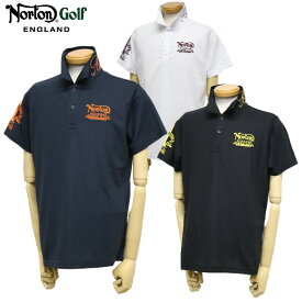 【50％OFF！セール！】ノートンゴルフ / Norton GOLF (2023春夏新作！)ドライ UVカット 鹿の子 カラー ポロ /