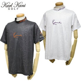 【50％OFF！セール！】カールカナイゴルフ / Karl Kani GOLF(2023春夏新作！)ドライ UVカット パイソン 総柄 カラー ハイネック T カールカナイ 　 232kg1000