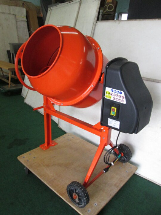 楽天市場】電動コンクリートミキサー PCM420 ドラム容量120L 練り量50L 