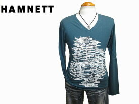 【スーパーDEAL 商品】ハムネット Vネック 長袖Tシャツ　HAMNETT メンズ 春物 秋物